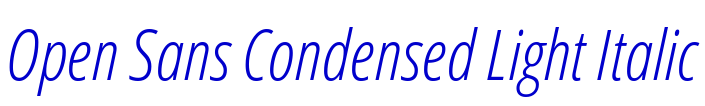 Open Sans Condensed Light Italic fuente
